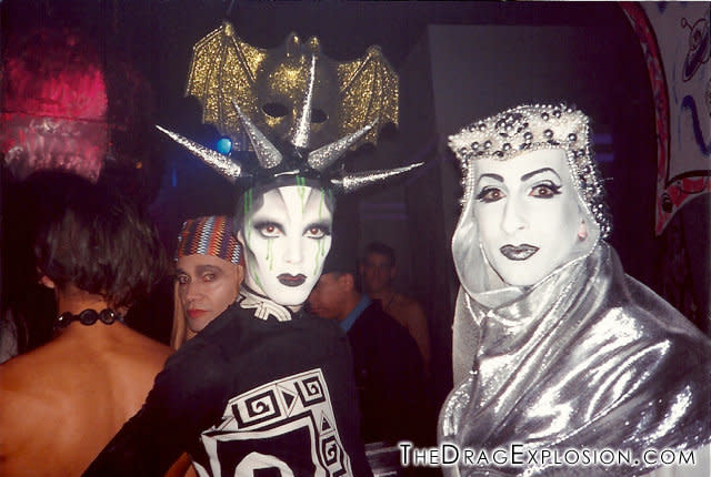 Kabuki and Keda at the Limelight in 1993. (Photo: Linda Simpson -- The Drag Explosion)