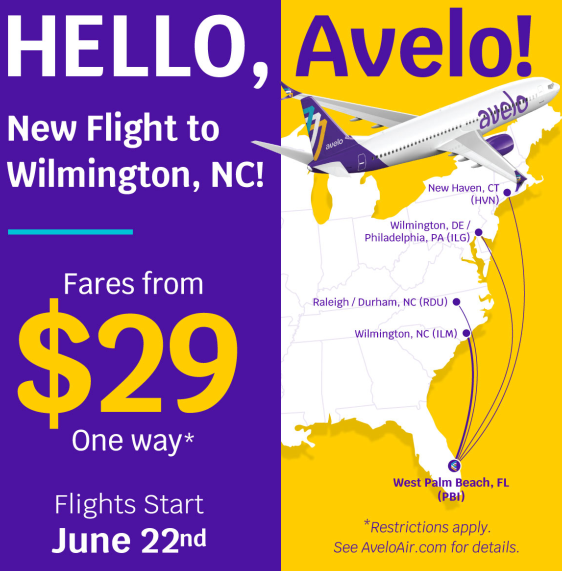 Avelo Airlines announces non-stop service to Wilmington, NC