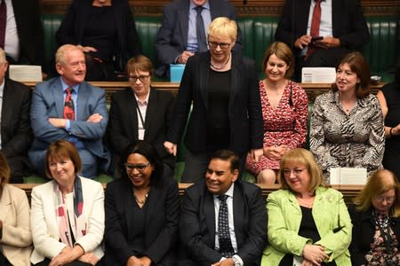 Former Labour minister Angela Eagle speaks after Speaker John Bercow delivered a statement in the House of Commons in London