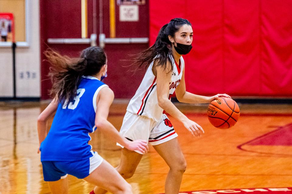 Old Rochester's Caroline Brogioli runs the offense for the Bulldogs.