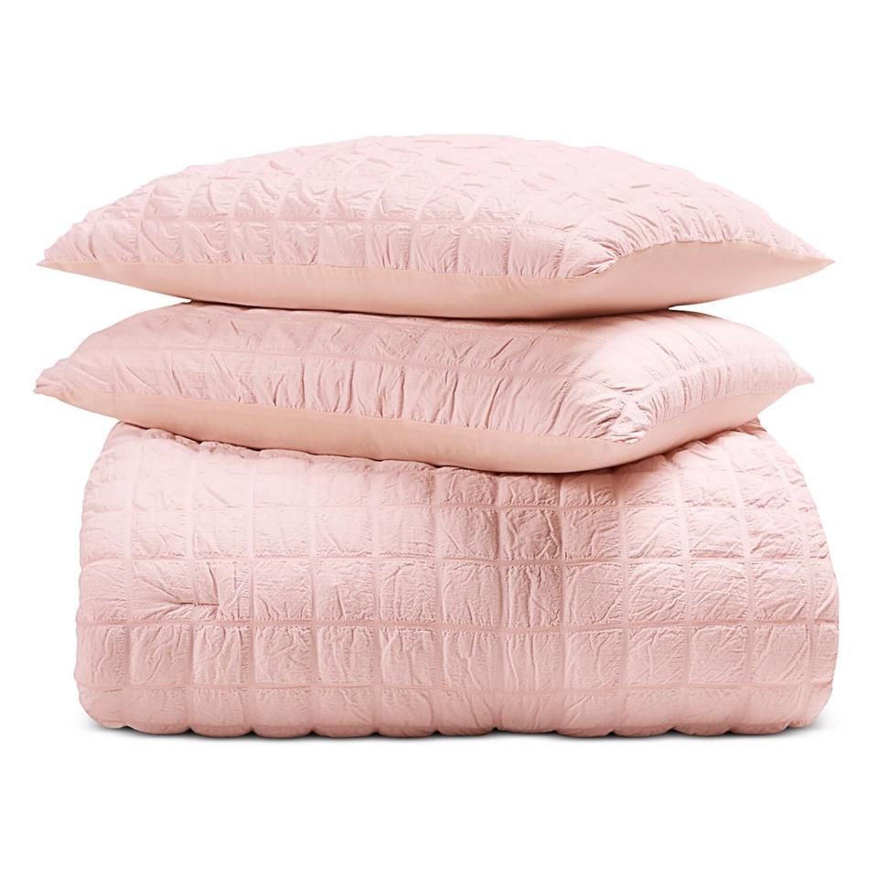 Whim by Martha Stewart Collection Seersucker Comforter Set in Pink