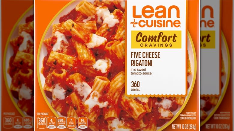 lean cuisine five cheese rigatoni packaging