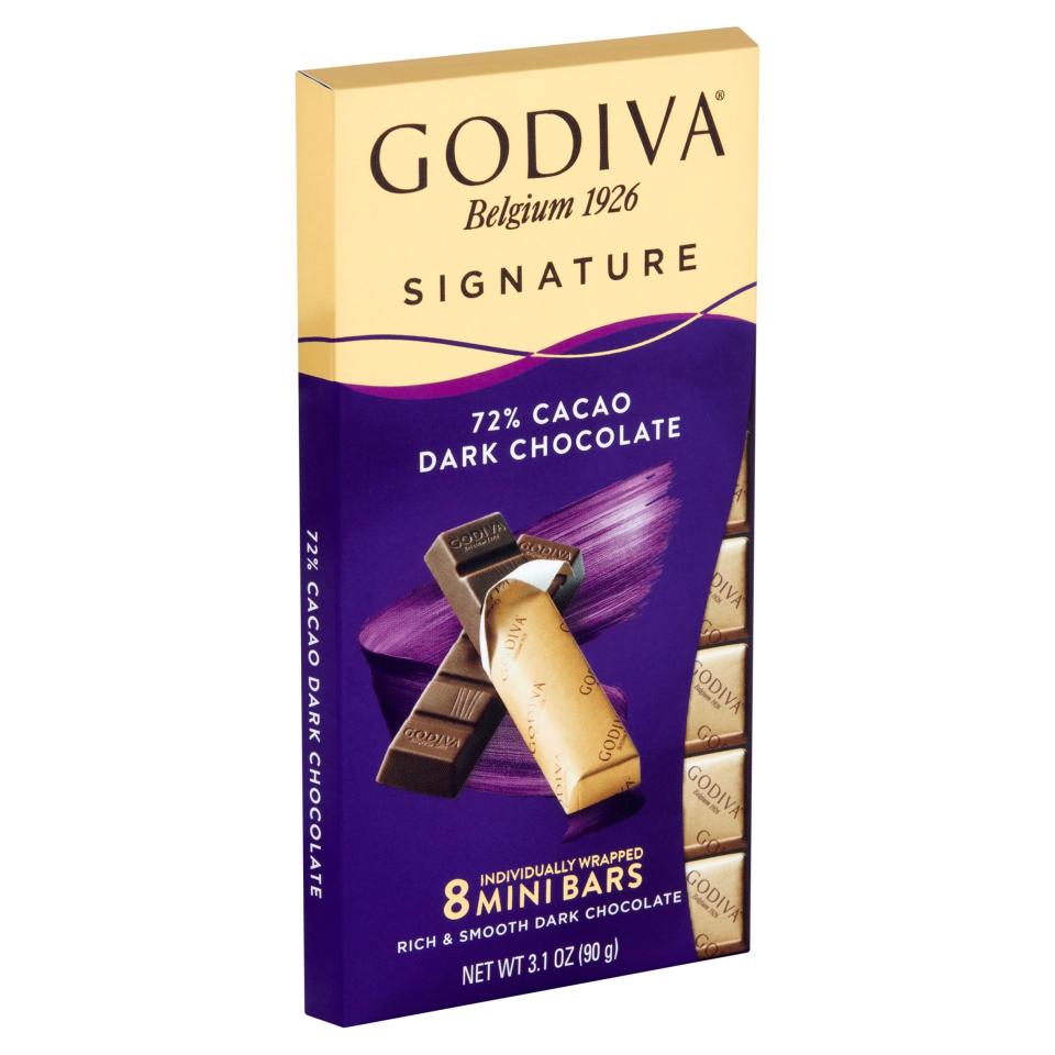 6) Godiva Signature 72% Cacao Dark Chocolate