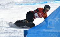 Snowboard - Pyeongchang 2018 Winter Olympics - Men's Parallel Giant Slalom Finals - Phoenix Snow Park - Pyeongchang, South Korea - February 24, 2018 - Nevin Galmarini of Switzerland competes. REUTERS/Dylan Martinez