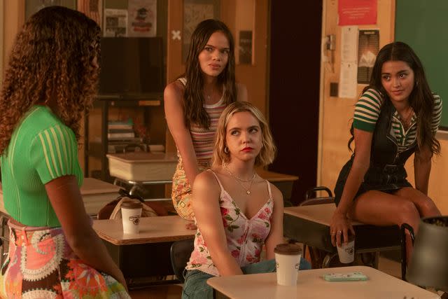 <p>MAX</p> Zaria, Malia Pyles, Bailee Madison, and Maia Reficco in 'Pretty Little Liars: Summer School'