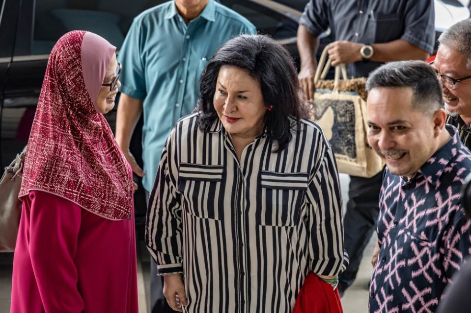Datin Seri Rosmah Mansor is pictured at the Kuala Lumpur Court Complex, in Kuala Lumpur July 27, 2023. — Picture by Firdaus Latif