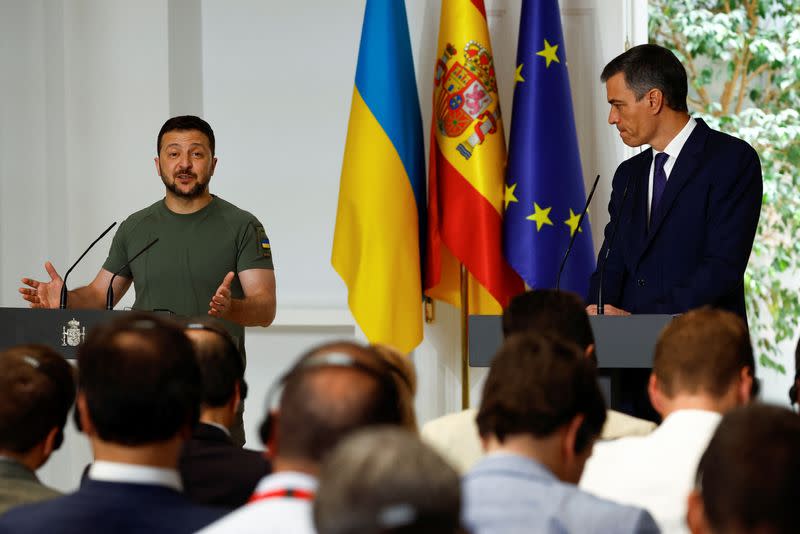 Ukraine's President Volodymyr Zelenskiy visits Spain