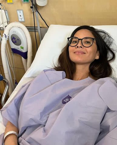 <p>Olivia Munn/Instagram</p> Olivia Munn after being diagnosed with breast cancer