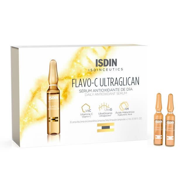 <p><a href="https://go.redirectingat.com?id=74968X1596630&url=https%3A%2F%2Fwww.isdin.com%2Fen-US%2Fface-care%2Fanti-aging-serum-isdinceutics-flavo-c-ultraglican-8470001769213.html&sref=https%3A%2F%2F" rel="nofollow noopener" target="_blank" data-ylk="slk:Shop Now;elm:context_link;itc:0;sec:content-canvas" class="link rapid-noclick-resp">Shop Now</a></p><p>Isdinceutics Flavo-C Ultraglican</p><p>isdin.com</p><p>$112.00</p><span class="copyright">isdin.com</span>