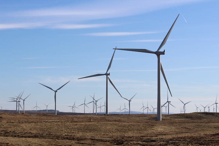 Onshore wind farm.