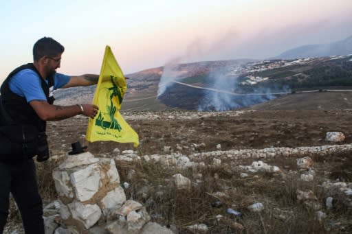 A previous flare-up between Hezbollah and Israel saw artillery and tank fire setting fields alight in southern Lebanon