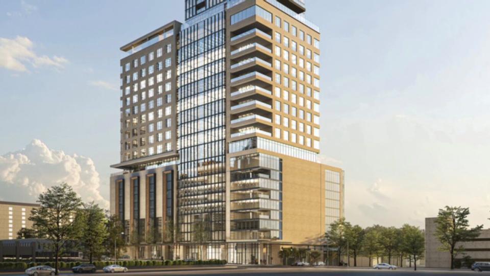 Once completed, the skyscraper at 1072 West Peachtree Street will be one of the tallest buildings in the state. The skyscraper will boast multimillion-dollar apartments, more than 6,000 square feet of retail space and 224,000 square feet of office space. (PHOTO: The Rockefeller Group)