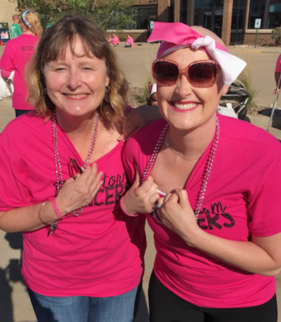 Jessica Storm's mom, Joan Berg, also had breast cancer when she was young. Storm says her mom is her role model as she undergoes her third cancer treatment in two years.  (Courtesy of Jessica Storm)