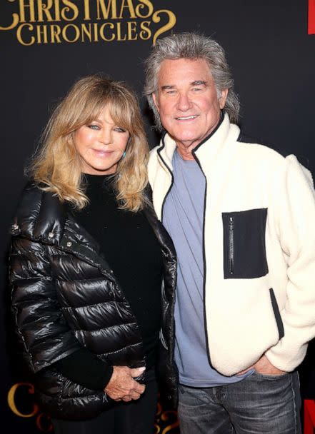 PHOTO: Goldie Hawn and  Kurt Russell attend Netflix's 'The Christmas Chronicles: Part Two' Drive-In Event at The Grove, Nov. 19, 2020, in Los Angeles. (Jesse Grant/Getty Images)