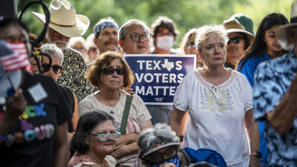 A voting rights rally 