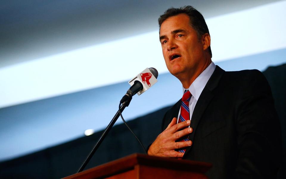 BOSTON, MA - OCTOBER 23: The Boston Red Sox announce John Farrell as the new manager, the 46th manager in the club's 112-year history, on October 23, 2012 at Fenway Park in Boston, Massachusetts. (Photo by Jared Wickerham/Getty Images)