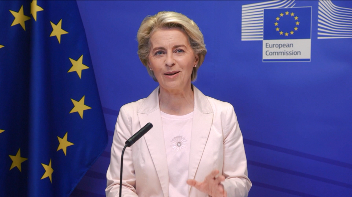 European Commission President Ursula von der Leyen at the New European Bauhaus conference. © Frankfurt Fashion Week.