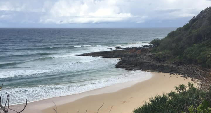 Second Bay at Coolum Beach is one huge treasure hunt for Sam. Source: Facebook