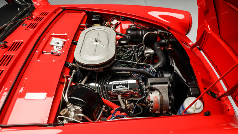 The 4.7-liter V-8 engine makes about 200 hp. - Credit: Worldwide Auctioneers