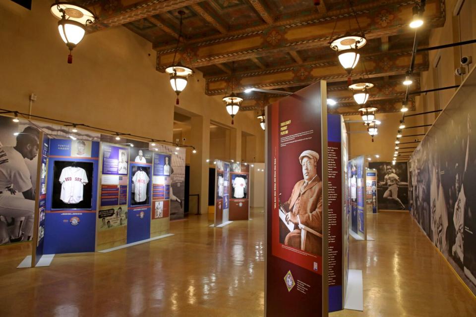 The Barrier Breakers exhibit in the Getty Gallery inside the Richard J. Riordan Central Library in downtown Los Angeles.