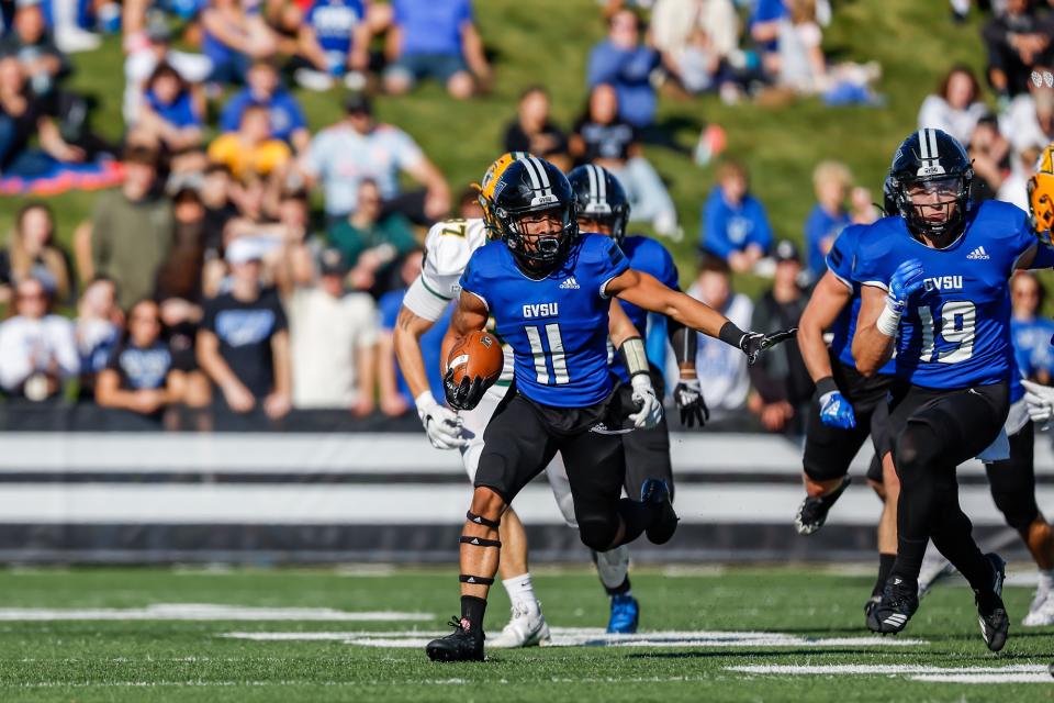 1 GVSU Claims 56-3 Homecoming Win Over Northern Michigan - Grand Valley State University Athletics