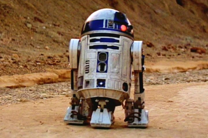 R2-D2 in the desert in A New Hope. 