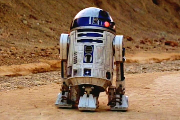 R2-D2 in the desert in A New Hope.