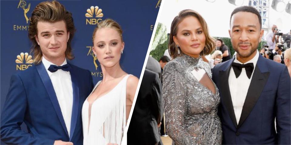 <p>Love has never looked as glamorous as it did on the glittering Emmy Awards red carpet last night (well, not since <a rel="nofollow noopener" href="https://www.cosmopolitan.com/style-beauty/g12228986/emmy-awards-celebrity-couples-2017/" target="_blank" data-ylk="slk:last year's event;elm:context_link;itc:0;sec:content-canvas" class="link ">last year's event</a> at least). So after <a rel="nofollow noopener" href="https://www.cosmopolitan.com/uk/fashion/celebrity/g23296104/emmy-awards-2018-red-carpet/" target="_blank" data-ylk="slk:celebrating the couture;elm:context_link;itc:0;sec:content-canvas" class="link ">celebrating the couture</a>, we're also celebrating the cutest couples at the ceremony - from Justin Timberlake and Jessica Biel, to <em>Stranger Things </em>stars Charlie Heaton and Natalie Dyer.</p>