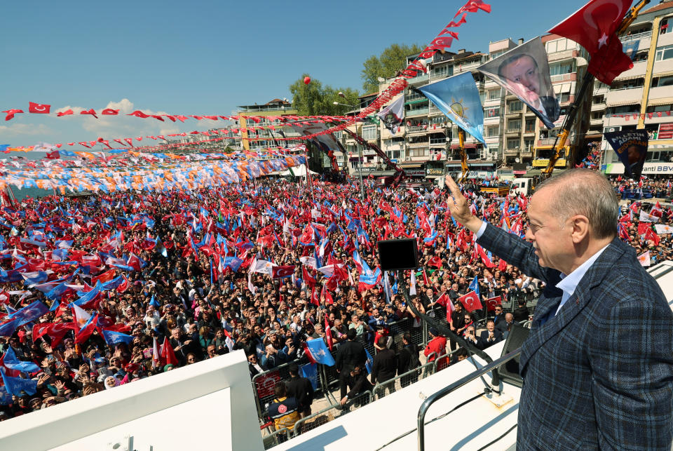 Am 14. Mai könnte es zum Ende der Ära Erdogan in der Türkei kommen. (Bild: Turkish Presidency / Handout/Anadolu Agency via Getty Images)