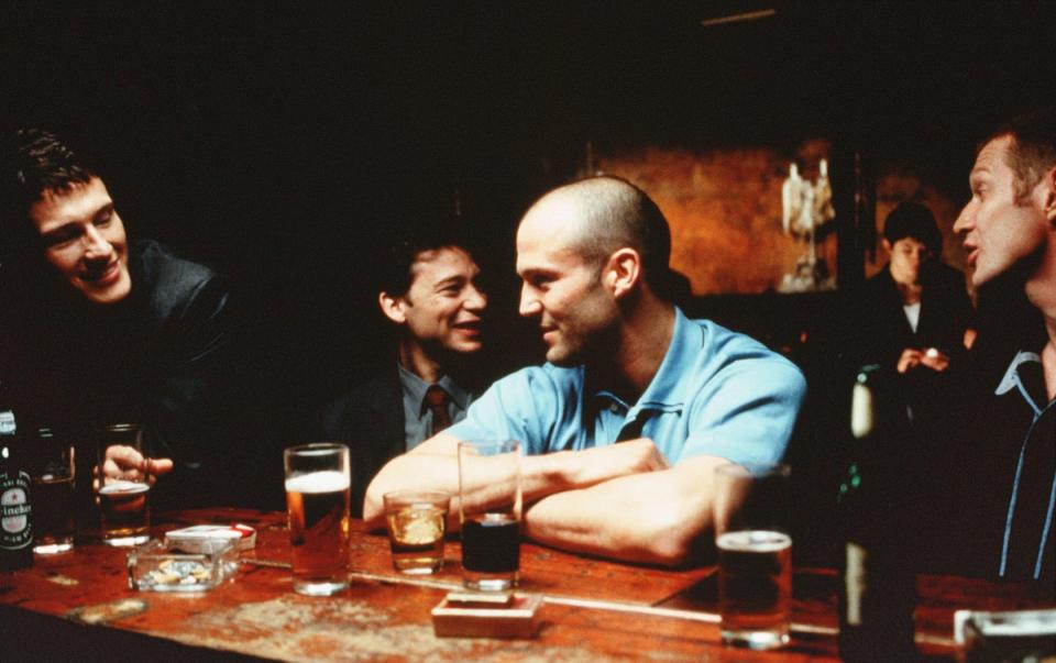 Nick Moran, Dexter Fletcher, Jason Statham and Jason Flemyng in ‘Lock Stock’ (Shutterstock)