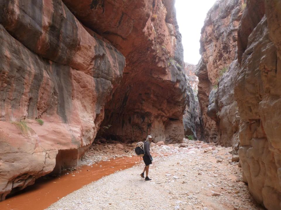 William "Bill" Formanek hikes in JumpUp Canyon in Kanab Creek in the north rim of the Grand Canyon. He was injured on Sept. 15 while hiking and had to be air lifted.