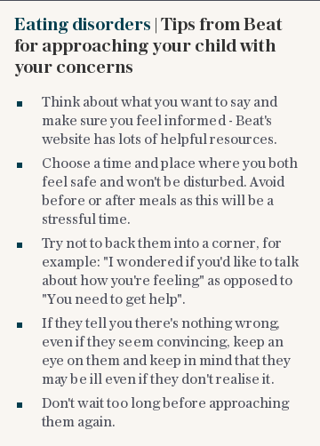 Eating disorders | Tips from Beat for approaching your child with your concerns