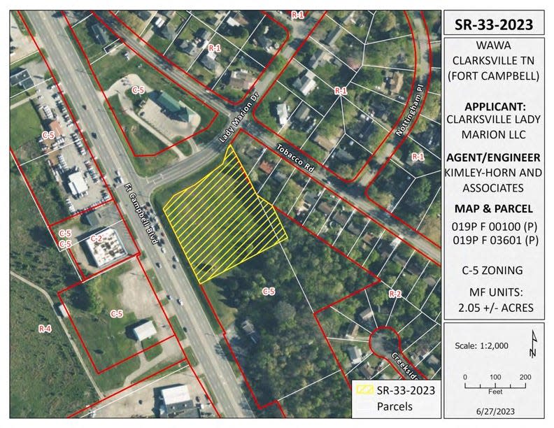 WaWa would sit on 2 acres in its proposed plan for Fort Campbell.