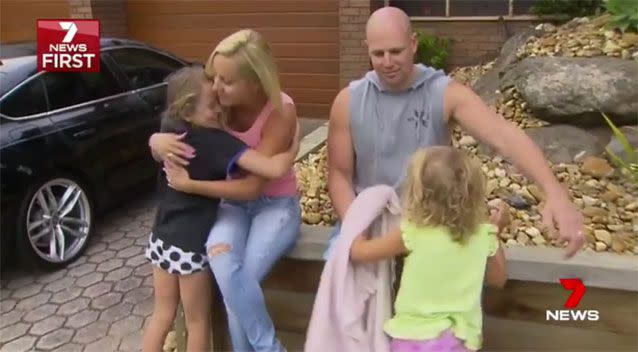 The family was followed from the Narre Warren shopping centre to their home and set upon by escapees. Picture: 7 News