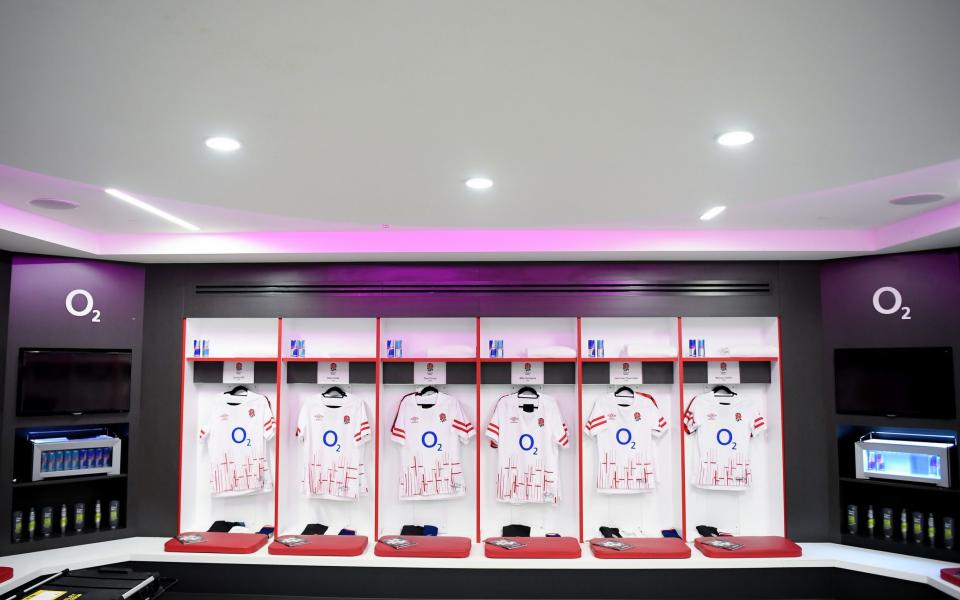 A general view inside the England dressing room is seen prior to the Autumn International match between England and South Africa at Twickenham Stadium - Alex Davidson/Getty Images