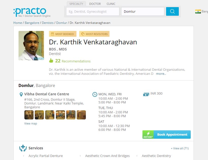 practo screenshot