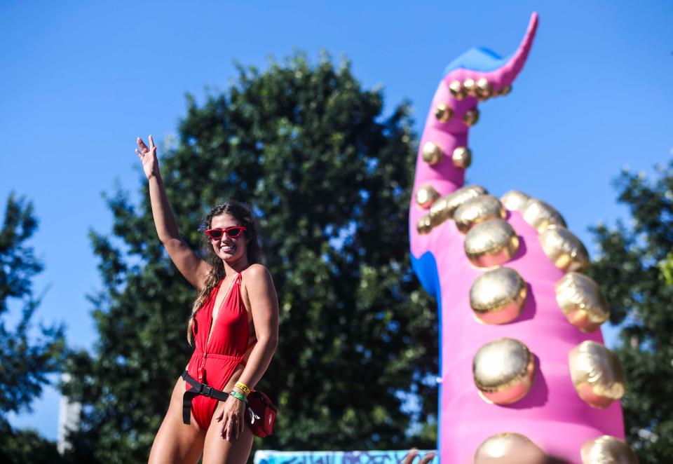 There was shade, water-spraying mermaids and ample ways to party or relax at the Party Cove during the second day of Forecastle Festival Saturday, July 13, 2019. 