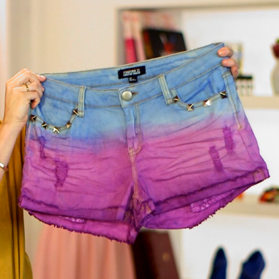 diy dip dye shorts