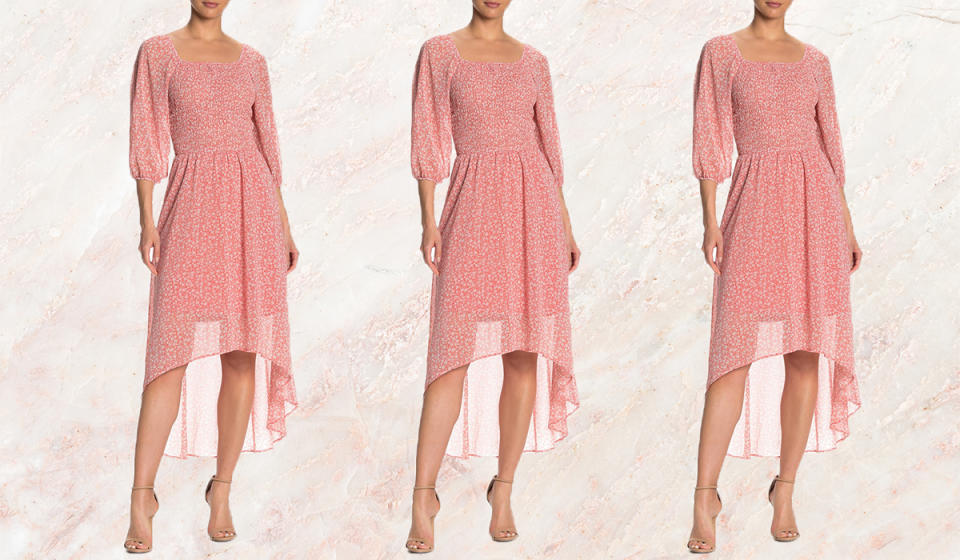 A frilled bodice gives a retro touch to this feminine frock. (Photo: Nordstrom Rack)