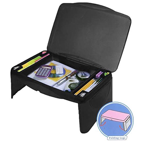 Folding Lap Desk, laptop desk, Breakfast Table, Bed Table, Serving Tray - The lapdesk Contains Extra Storage space and dividers, & folds very easy,great for kids, adults, boys, girls (Amazon / Amazon)