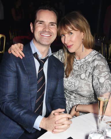<p>David M. Benett/Dave Benett/Getty</p> Jimmy Carr and Karoline Copping attend the Roundhouse Gala on March 16, 2017 in London, England.