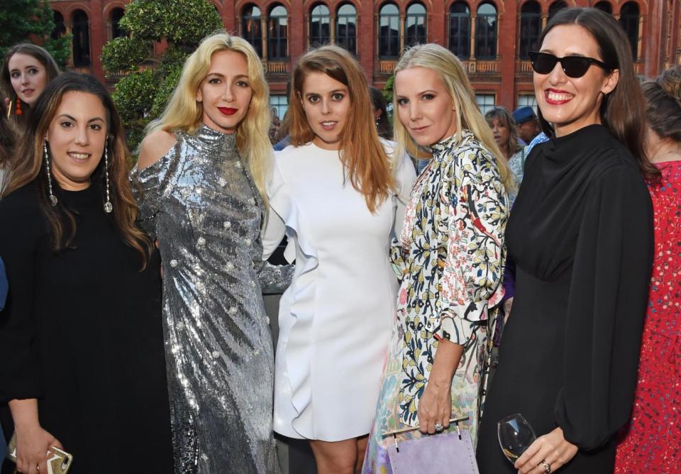 Star pals: Mary Katrantzou, Sabine Getty, Princess Beatrice of York and Alice Naylor-Leyland: (Photo by David M. Benett/Dave Benett/Getty Images for Victoria and Albert Museum) (Dave Benett/Getty Images for Victoria and Albert Museum)