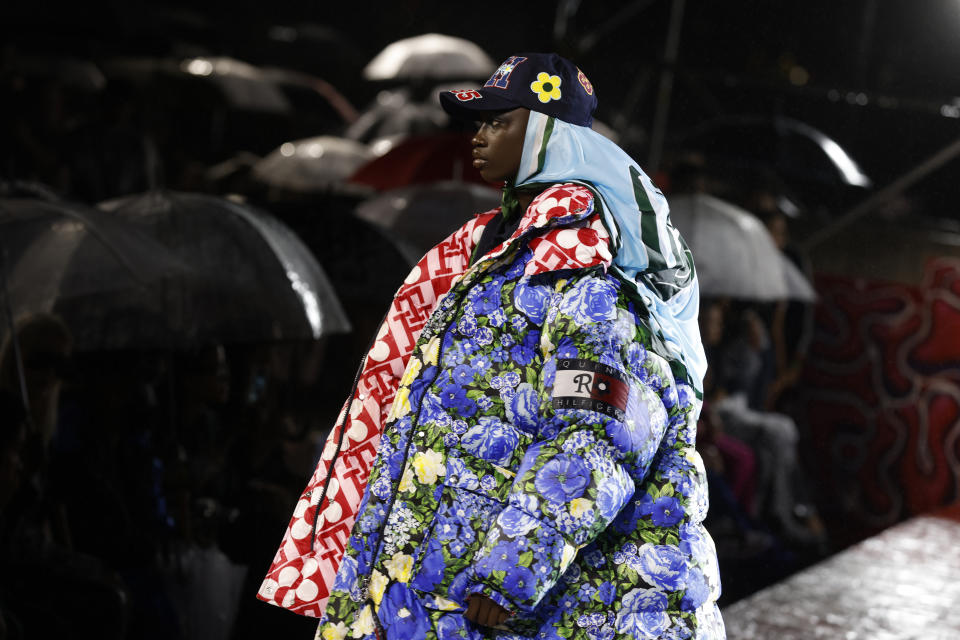 The Tommy Hilfiger Fall 2022 collection is modeled during Fashion Week, Sunday, Sept. 11, 2022, in New York. (AP Photo/Jason DeCrow)