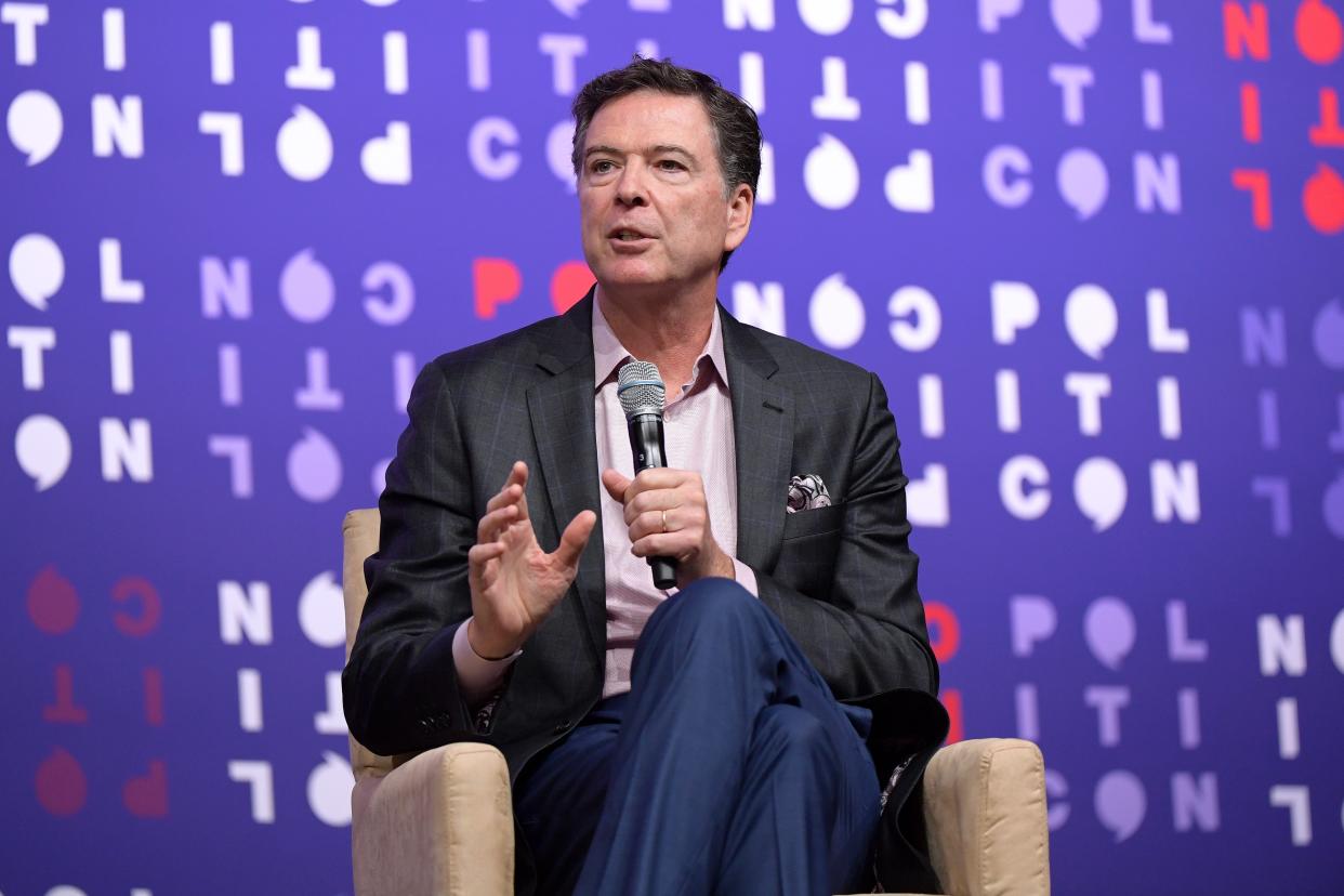 <p>File Image: James Comey speaks onstage during the 2019 Politicon at Music City Center on 26 October 2019 in Nashville, Tennessee</p> (Getty Images)