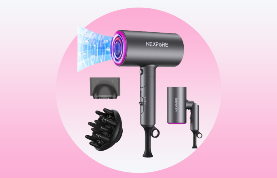 The hair dryer's ionic technology ensures a salon-quality blowout at home. (Walmart)