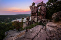 <p>The village of Spring Green, Wisconsin, is home to fewer than 2,000 residents, but one of the most curious mansions ever built: <a href="http://www.thehouseontherock.com" rel="nofollow noopener" target="_blank" data-ylk="slk:The House on the Rock;elm:context_link;itc:0;sec:content-canvas" class="link ">The House on the Rock</a>. Alex Jordan erected this bizarro dream house 60 years ago; today, its wild collection includes the world’s largest carousel, a 200-foot-long sea creature, vintage automobiles, nostalgic neon signage, suits of armor, crown jewels, and a grand theater organ. But the thing many visitors look forward to most is the 218-foot-long Infinity Room, which boasts 3,264 windows.</p> <p>The House on the Rock is located eight minutes from Frank Lloyd Wright's <a href="http://www.taliesinpreservation.org" rel="nofollow noopener" target="_blank" data-ylk="slk:Taliesin;elm:context_link;itc:0;sec:content-canvas" class="link ">Taliesin</a>, which recently added a mile-long walking trail to its bucolic grounds. Take a two-hour highlights tour of the property, then do a bit of hiking along the 500-foot quartzite bluffs at <a href="http://dnr.wisconsin.gov/topic/parks/devilslake" rel="nofollow noopener" target="_blank" data-ylk="slk:Devil’s Lake State Park;elm:context_link;itc:0;sec:content-canvas" class="link ">Devil’s Lake State Park</a> in nearby Baraboo. Also worth adding to your list: a visit to the <a href="http://alringlingmansion.com" rel="nofollow noopener" target="_blank" data-ylk="slk:A.L. Ringling mansion;elm:context_link;itc:0;sec:content-canvas" class="link ">A.L. Ringling mansion</a>, which once belonged to the eldest of five Ringling Brothers; fresh-pressed cider at the century-old <a href="http://skihifruitfarm.com" rel="nofollow noopener" target="_blank" data-ylk="slk:Ski-Hi Fruit Farm;elm:context_link;itc:0;sec:content-canvas" class="link ">Ski-Hi Fruit Farm</a>; and lavender ice cream at <a href="http://www.newlifelavender.com" rel="nofollow noopener" target="_blank" data-ylk="slk:New Life Lavender & Cherry Farm;elm:context_link;itc:0;sec:content-canvas" class="link ">New Life Lavender & Cherry Farm</a>, whose doors stay open through early October. <em>—Ashlea Halpern</em></p>