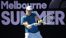 Le immagini della vittoria in Australia: per il 19enne altoatesino è il secondo titolo in carriera dopo il successo nel torneo Atp 250 di Sofia (AP Photo)