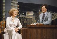 <p>With her early experience in live TV and comedic quips, Betty was a favorite on the talk show circuit. Here, she chats with a young David Letterman who was filling in on <em>The Tonight Show Starring Johnny Carson </em>in 1979.</p> 