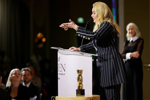 <p>Matt Winkelmeyer/The Hollywood Reporter via Getty Images</p> Adele and Helen Mirren (right) on Dec. 7, 2023