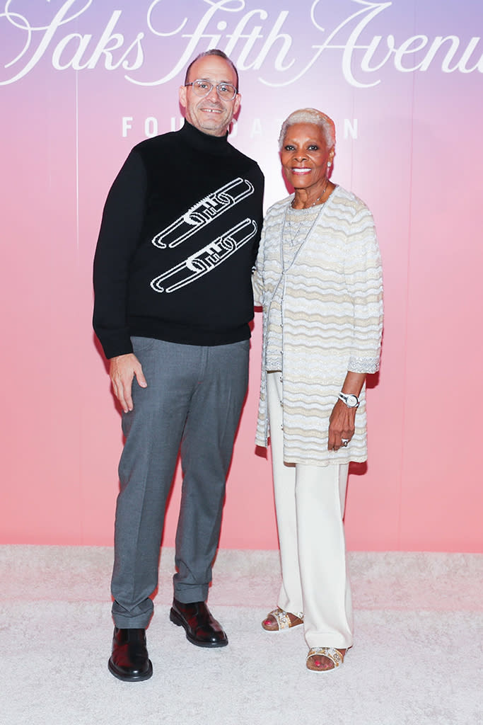 Dionne Warwick with Saks Fifth Avenue CEO Marc Metrick - Credit: Saks Fifth Avenue